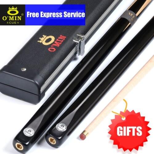 O'Min Classic 3/4 Split One Piece Billiard Snooker Cue 9.5/10mm Tip Professional Canadian Maple Shaft High Quality Billard Cue