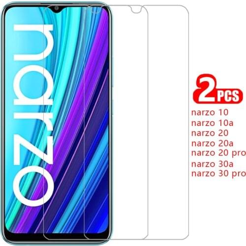 Case on realme narzo 20 30 pro 5g 30a 20a 10 a 10a cover screen protector tempered glass protective phone coque for oppo realmi