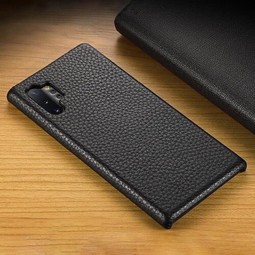 Genuine Leather for samsung A70 A40 S9 S10 Note 10 S6 S7 edge Plus Cowhide phone case s20ultra case half pack Litchi pattern