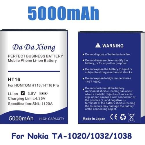 DaDaXiong HT16 5000mAh Battery For Homtom HT16 HT 16 Pro Phone High Quality Battery Replacement+Tracking Number