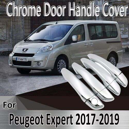 For Peugeot Expert Traveller 2017 2018 2019 Styling Stickers Decoration Chrome Door Handle Cover paint Refit Car Accessories