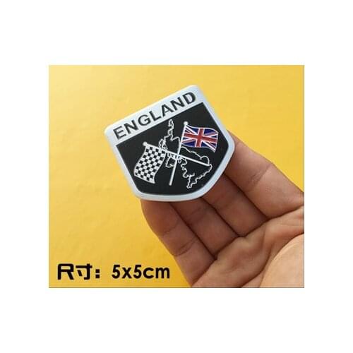 1pcs England Flag Shield Emblem Badges Decals Stickers Auto Trunk Tailgate Motorcycle Car Accessories