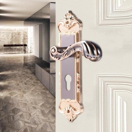 European Style Retro Aluminum Alloy Vintage Door Lock Interior Anti-theft Room Smart Door Lock
