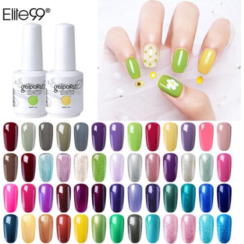 Elite99 15ml Glitter Gel Polish Color Series Gel Nail Polish Soak Off UU LED Lamp Enamel Hybrid Gel Varnishes Nail Art Manicure
