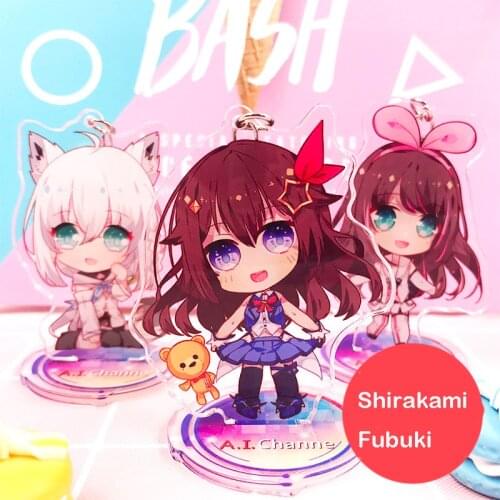 Game Youtuber Hololive Keychain Acrylic Double-Sided BL Stand Model Shirakami Fubuki Tokino Sora Anime Desk Decor Keyring Toy
