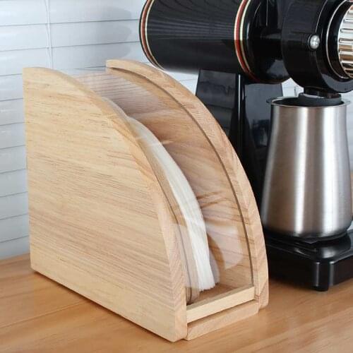 Coffee filter paper storage box dust-proof coffee filter box V60 fan-shaped filter paper storage rack universal barista tools
