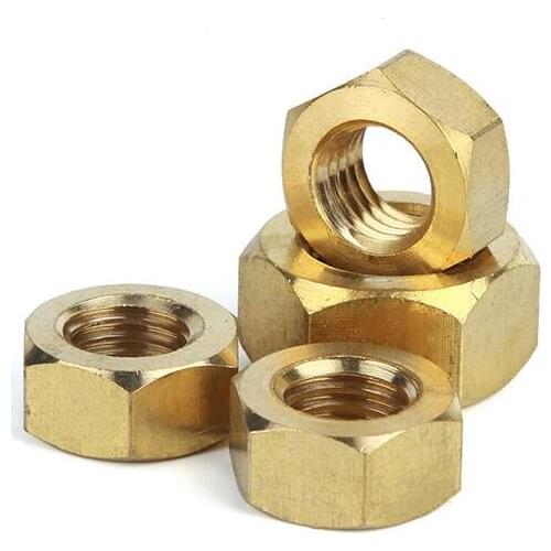 M2 M2.5 M3 M4 M5 M6-M20 Brass Nuts Copper Hexagonal Nut Brass Hex Nut