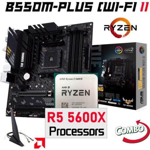 Asus TUF GAMING B550M PLUS (WI-FI) Motherboard With AMD Ryzen 5 3600X Motherboard Combo 3.8GHz DDR4 AMD B550 Placa-mãe AM4 New