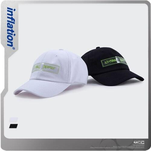 INFLATION 100%Cotton Black & White Color Mens Baseball Cap Summer Outdoor Couple Baseball Cap Canvas бейсболка 243CI2020