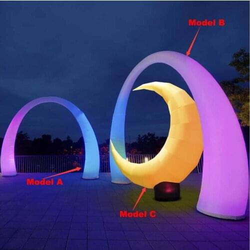 New design lighting inflatable round arch,illuminating inflatable entrance for promotion