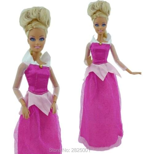 Fairy Tale Outfit Princess Fashion Dress Pink Skirt Clothes For Barbie Doll Accessories Baby Girl Kids Toy