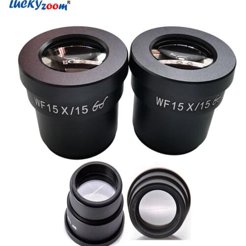 1 Pair Widefield WF15X Reticle Microscope Eyepiece 15MM/16MM Stereo Microscope Eyepiece 30mm Binocular Microscopio Tube