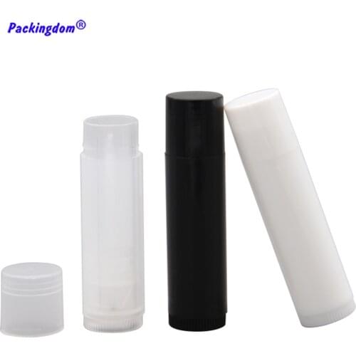 50pcs Plastic Lipstick Tube White Empty Small Lipgloss Tubes Clear Lip Balm Container Makeup Sample Storage Travel Bottles 5ml