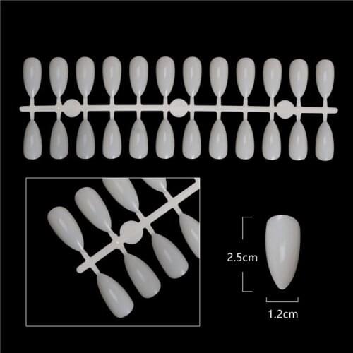 Screen Red Almond Nail Plate Sharp Water Drop Nail Piece Fake Nail Practice Nail Piece120pcs of Manicure Sample Plate Display