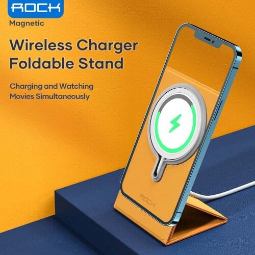 Phone Charging Stand For Magnetic Wireless Charger PU Foldable Desktop Holder For iPhone12 Mini 12 Pro Max Base Desk Bracket