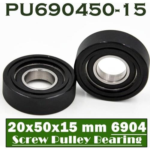 PU 6904 Polyurethane Covered Bearing 20*50*15 mm ( 2 Pcs ) Shaft 20mm PU690450-15 Urethane Cover PU6904 Bearings