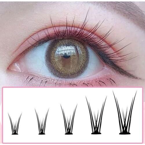 Pro Fishtail Eyelashes Bunches Tray Mix length Individual Grafting Cluster Cilia Natural False Eyelashes Extensions Makeup Tool