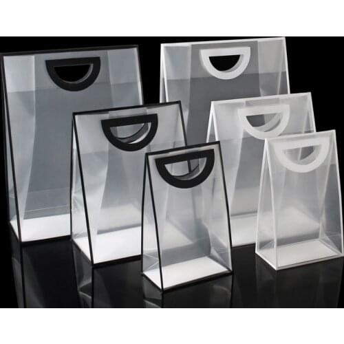 10pcs Transparent gift bag cosmetic clothing packaging bags wedding birthday baby shower gift bag Flower bag bolsitas de papel