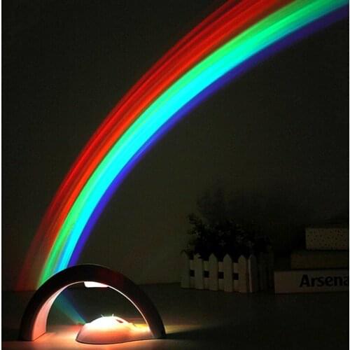 Rainbow Projector Night Ligh Colorful LED Rainbow Lamp Romantic Projector Lamp Children Night Light Home Atmosphere Decoration