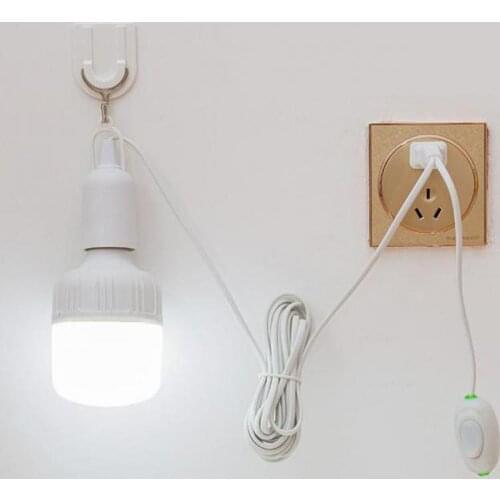 Socket With Switch Lamp Orifice With Wire Plug Type Bedside Night Wall Lamps Hanging E27 Screw Led Sconce Wall Lights