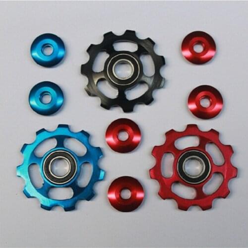 1 Set Ultralight Aluminum Alloy Bicycle Derailleur Bike Bearing Jockey Wheel Rear Derailleur Pulleys Outdoor Bicycle Parts