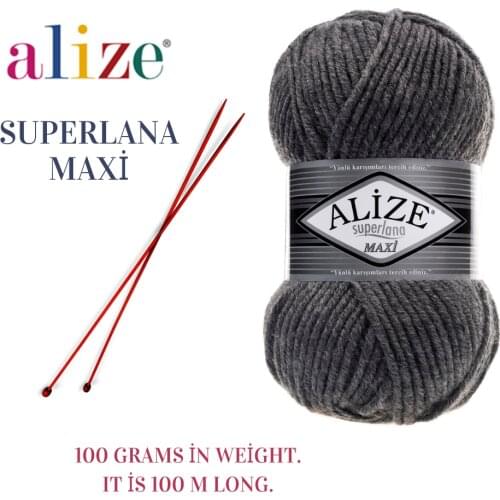 Alize Superlana Maxi, Knitting Yarn, Acrylic Yarn, Wool Yarn, Hand Knitting, Crochet Yarn, Winter Yarn, alize superlana maxi