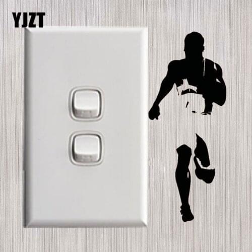 YJZT Sport Jogging Running Gym Decor For You Switch Decals Vinyl Home Room Door Wall Sticker 8SS2324