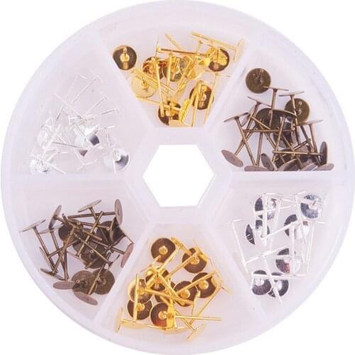 Mixed Earrings Jewelry Beading Making, Metal Copper Earring Pins Needles For Fashion Earring Craft Accessories DIY,Fit 6MM Bead