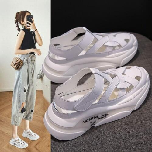 2021 Summer Womens Shoes Fashion Hollow Sandals Thick Bottom Breathable Roman Sandals Open Toe Shoes Fashion Shoes