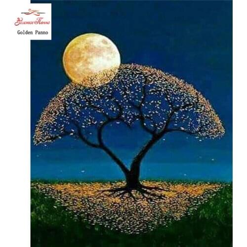 GOLDEN PANNO Diamond Painting Full Square 5D Diy Daimond Embroidery Diamant Mosaic Sale rhinestones pictures landscape 03