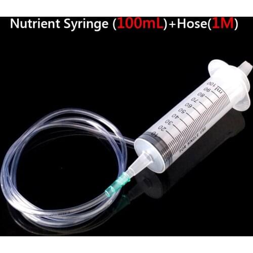 1PCS 100ML Plastic Feeding Syringe Reusable Pump With 100cm Tube For Epoxy Scientific Lab Measuring Succulent Watering