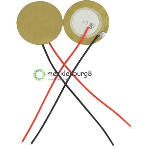 10PCS 20mm 6.5KHZ Piezo Elements Sounder Sensor Trigger Drum Disc + wire copper NEW