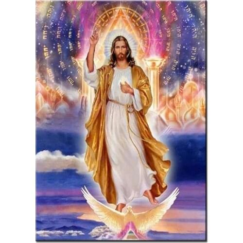 5D DIY Diamond Painting Religious Figure Jesus Full Diamond Embroidery Cross Stitch Kits Mosaic Rhinestones Home Decor Gift I139