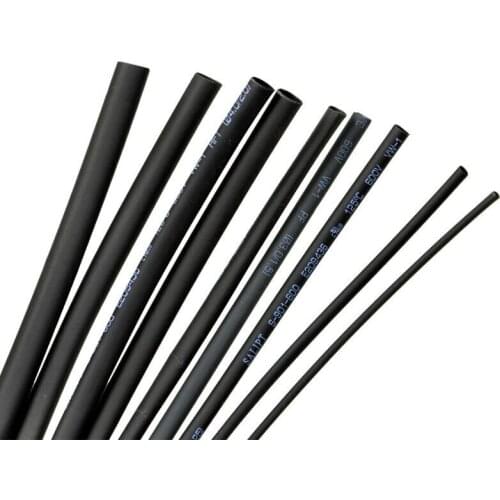 Free Shipping 20m/lot 9mm dia. PE heat shrinkable tube black heat shrinkable tube 600V heat shrinkable thin wall tubes