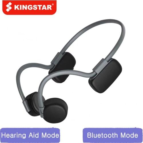 KINGSTAR Earphone Bluetooth Hearing Aid 5.0 Wireless Sweatproof Waterproof Bone Conduction Headphones Sports Headset Hands-free