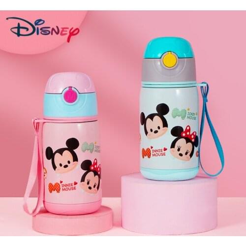 Disney Kids Sippy Cup with Straw Thermos Bottle 316 Stainless Steel Winter Mug School Portable Sports Cup Christmas Gift