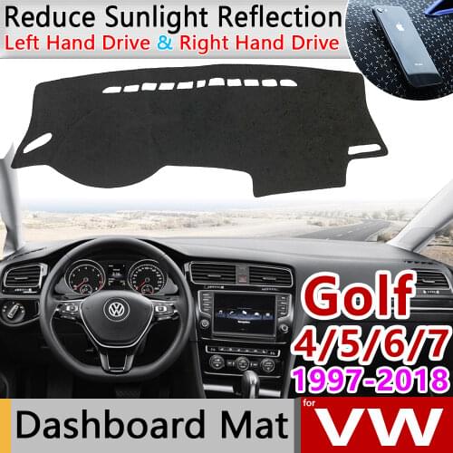 For Volkswagen VW Golf 4 5 6 7 Sportsvan 1997~2018 Anti-Slip Mat Dashboard Pad Sunshade Accessories MK4 MK5 MK6 MK7 1J 1K 5K 5G