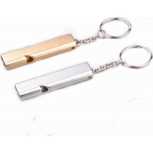 800 pcs Double Tubes Emergency High Frequency Aluminium Alloy Whistle for Outdoor Survival Camping Hiking Climbing Travelling