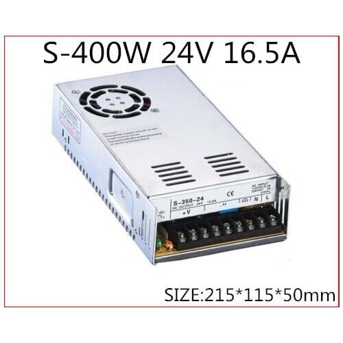S-400-24 400W 24V 16.5A Single Output Switching power supply for LED Strip light AC-DC