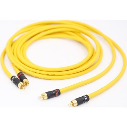 New Pair VDH MC D102 MK III HYBRID RCA Interconnect Cable Wire with Gold Plated RCA Plug Hifi Audio RCA to RCA Extension Cord