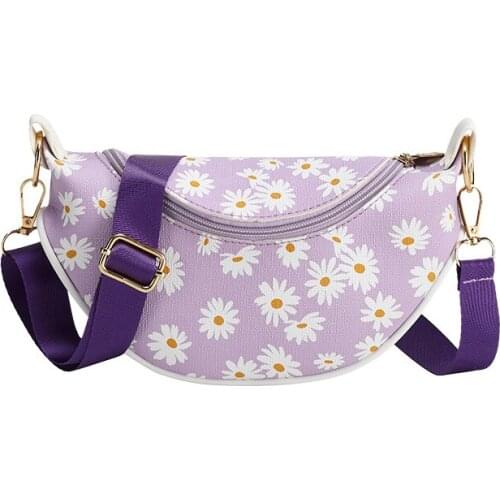 2020 Summer New Small Chrysanthemum Print Chest Bag Korean Fresh Sweet Shoulder Bag Diagonal Bag