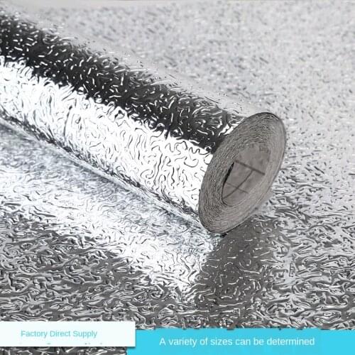 Kitchen Oil-proof Stickers High Temperature Waterproof Stickers Self-adhesive Wall Stickers Wallpaper Aluminum Foil Paper