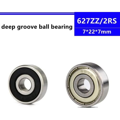 50/100pcs 627ZZ 627-2RS 627-2Z 627RS 627 2RS miniature ball bearing 7*22*7 mm deep groove ball bearing 7x22x7 mm R-2270ZZ