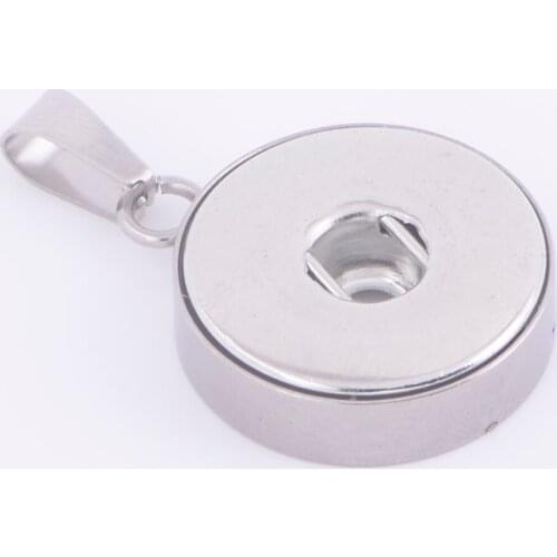 New 10pcs Simple 316L stainless steel snap charms fit 18mm snap buttons wholesale PJ1007