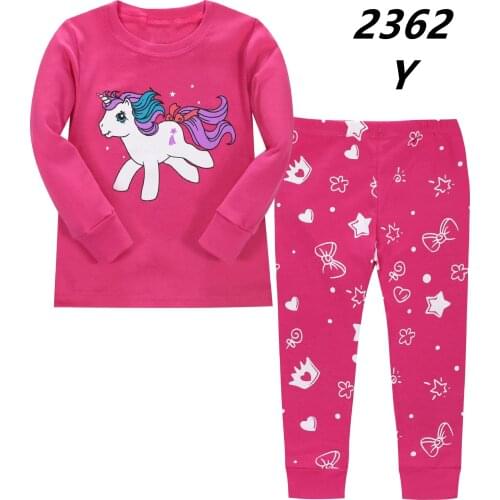 New Pajamas Set Sleepwear Kid Baby Boys Girls Pyjamas Nightwear Cartoon Nightgown Costumes Pants T-shirts Set Children Clothing