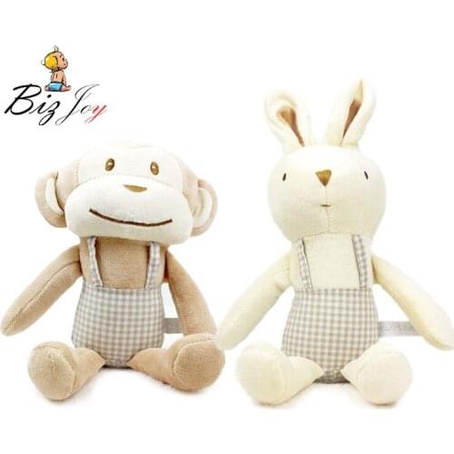 Monkey rabbit lovely gift plush cognition appease doll educational kids playmate cute 30cm bedtime friend fun soft baby toy