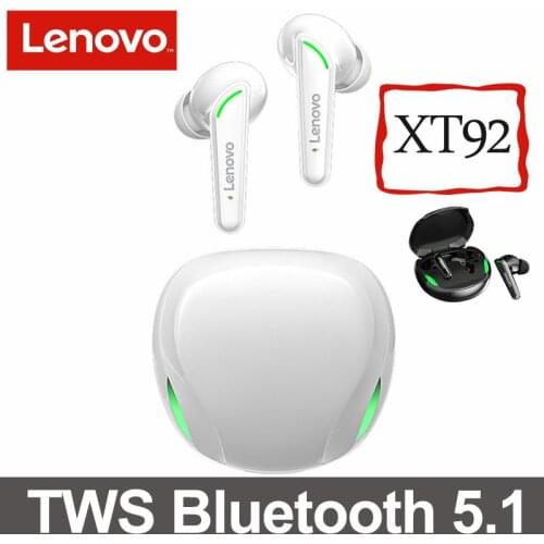 Original Lenovo XT92 TWS Earphone Wireless Bluetooth Headphones AI Control Gaming Headset Stereo Bass With Mic Noise Reduction