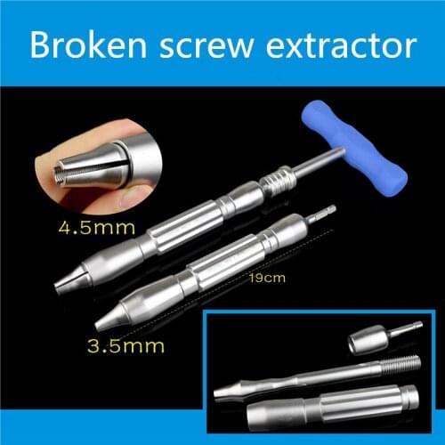 Orthopedic instrument medical 3.5 4.0 4.5 5.0 bone screw breaking extractor rotating lock device broken screw remov forcep nail