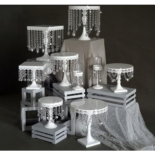 SWEETGO Snow crystal pendants cake stands & cupcake holders 1 pieces cake decoration tools wedding party dessert table supplier