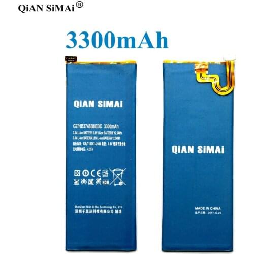 QiAN SiMAi High Quality HB3748B8EBC 3300mAh Battery For Huawei Ascend G7 G7-TL100 C199 Phone Batterij Bateria + Tracking Code